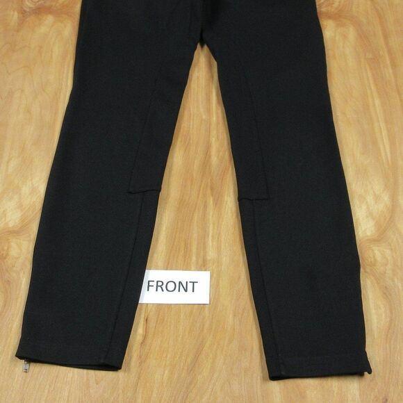 EILEEN FISHER Slim Ankle Zip Riding Pants Sz XS Black Equestrian Ponte Trousers - Picture 7 of 16